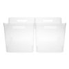 Sterilite Wide Shelf Home Office Storage Organizing Plastic Bin, 6 Pack, Clear