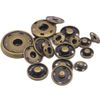 50 Sets Antique Brass Sew On Snap Fasteners Metal Snap Button Rust Proof Press Studs (10mm)