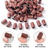 iTGOOS 200 Pieces Sanding Bands and 2 Pieces Electric Nail Drill Bits for Professional Manicure and Pedicure Portable Manicure Pedicure Kit with Sanding Bands and Nail Drill Bits 80# 120# 180# 240#