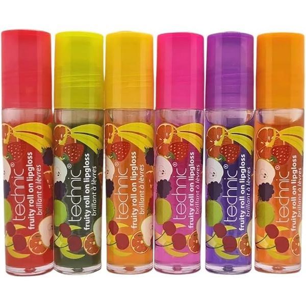 3x Technic Fruity Roll On Lip Gloss (Set of three)