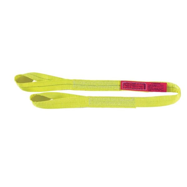 Lift-All - EE2601DTX3 Web Sling, Type 4, Polyester, 1inW, 3 ft.L, Yellow
