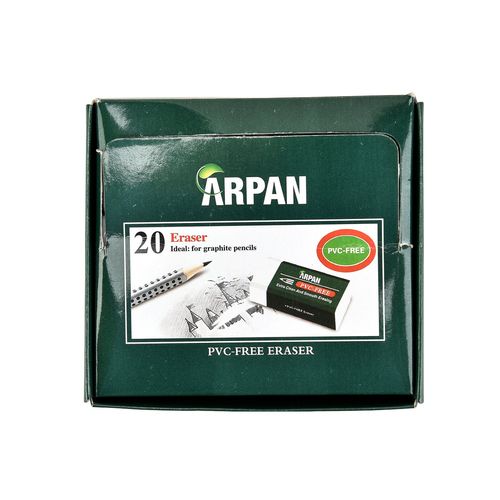 Arpan Premium Quality Long Lasting PVC Pencil Eraser Rubbers for School, Office, Drawing, Artists, Architects - Best for Pencil, Charcoal Drawing, Sketch (Pack of 20)