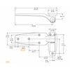 Kason OEM 1245 Series Reversible Cam-Rise Hinge, Offset: 1-1/2"