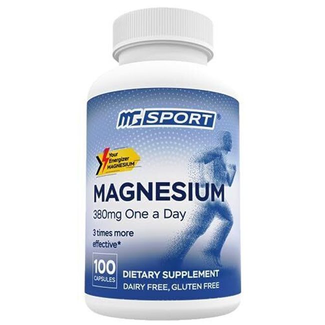 MAGNESIUM for Leg Cramps Relaxer with Vitamin B6 Sore Muscles 100 Count MGSPORT