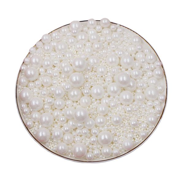 Edible White Pearl Sugar Sprinkle Candy Pearls 120g, Mixed Size, Cake Topper, Cupcake Decorations, Ice Toppings and Cookie Decoration, Wedding Birthday Party Halloween Chirstmas Supplies