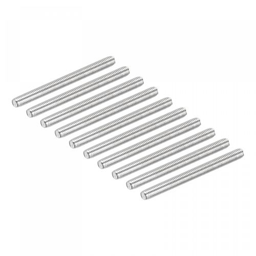 sourcing map 10 Pack M5 x 60mm Fully Threaded Rod 304 Stainless Steel Right Hand Threads Rod Bar Studs Clamps and U-Bolts