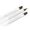 Premium Brush Set 3 Pieces White Acrylic Handle Nail ND24 Bestseller Fine Hair Brush Set/Nail Brushes Nail Art Brush Brush Cat's Tongue UV Nail Gel French Nails Nail Art Design