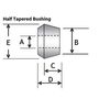 High Temp Red 1" X 1-7/8" Half Tapered Shock Eye Shock Absorber Bushing