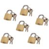 VIP Home Essentials 3/4" (20mm Appx) Mini Brass Lock 6-Piece Set - Branded VIP Packaging