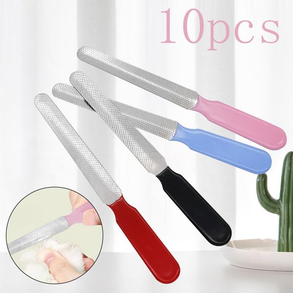 10 Pcs Stainless Steel Pet Nail File Dog Nail Grinder Manual Tool Wear-Resistant