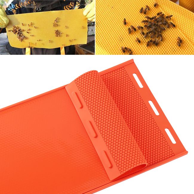 2pcs Beewax Foundation Sheet Mould Flexible Beeswax Honeycomb Mold