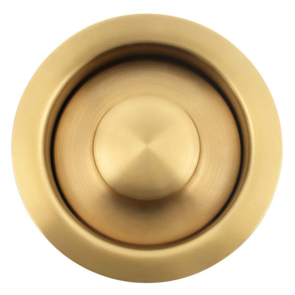 LQS Kitchen Sink Garbage Disposal Flange and Sink Stopper, fit 3-1/2 Inch Standard Sink Drain Hole Color Golden