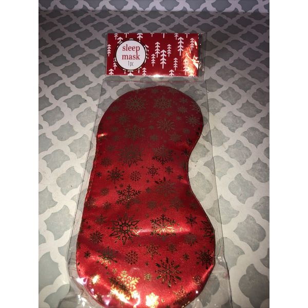 Eye Sleep Mask Relaxing spa -Red Snowflakes