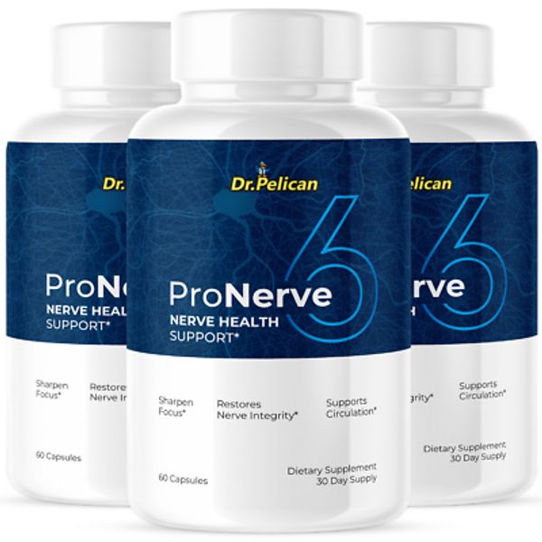 ProNerve 6 - Nerve & Brain Support- 3 Bottles- 180 Capsules