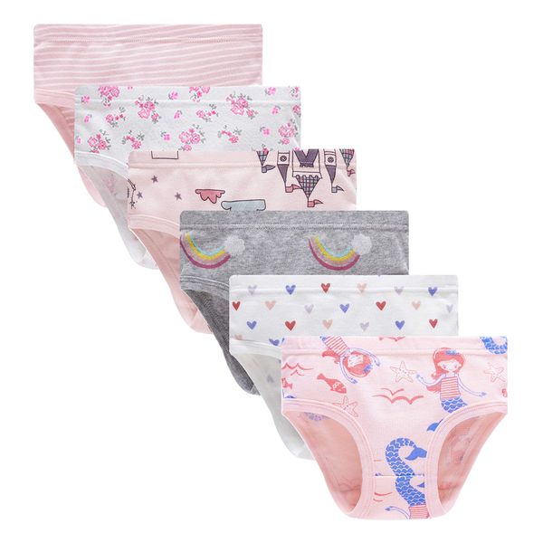 Barara King Toddler Soft 100% Cotton Panties Little Girls' Undies Assorted Underwear (Pack of 6) Size 5