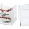 BallQube Baseball Display Case with Built-in Stand, Autograph Memorabilia Holder, Clear Showcase Cube for Official Size Ball
