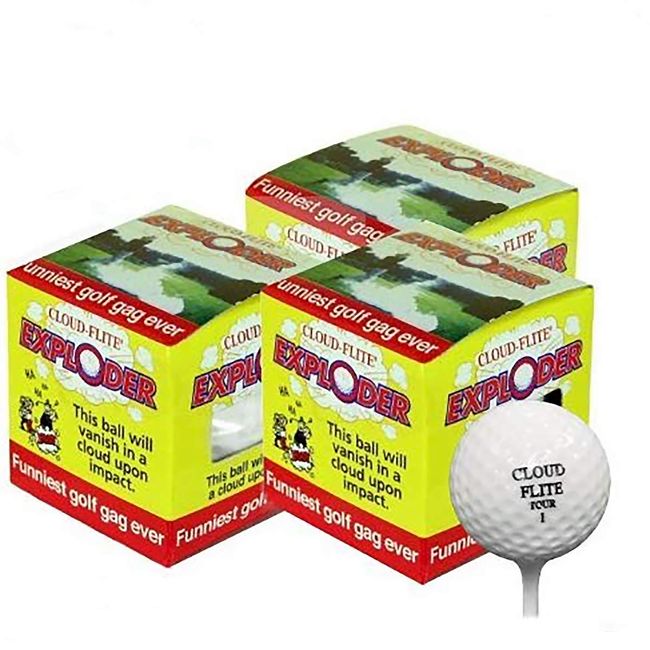 Exploding Golf Ball - Pack of 3