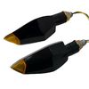 Alchemy Parts LED Orange Tip Motorcycle Indicators | Black | Waterproof | E-Marked - Pair