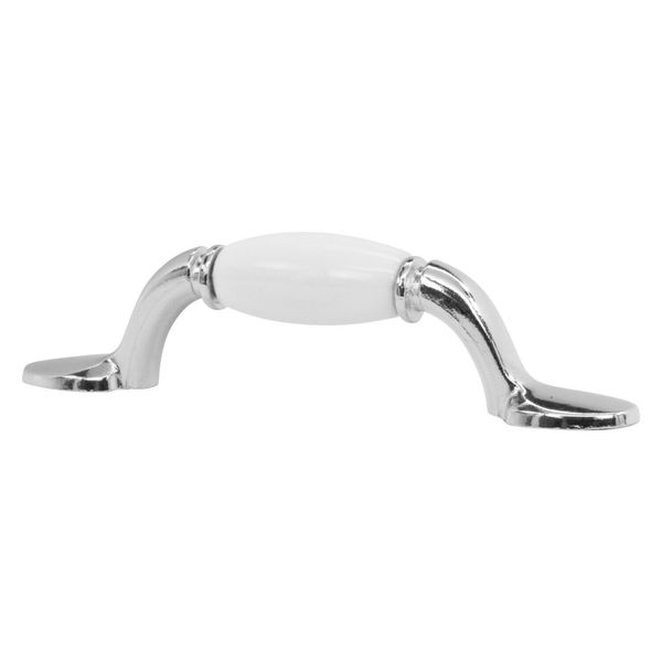 Traditional Flared Sumo 3" Centers Chrome Cabinet Pull Chrome Finish