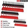 6PCS SAE & Metric Socket Organizer Tray Set for Efficient Toolbox Storage