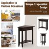 2-Tier Mid Century Modern Side Table Narrow End Table Bedroom With Storage Shelf