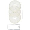 Amscan 24055-08-55 Lanterns Round Frosty White- 3 Pack
