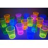 DIRECTGLOW LLC 100ct Blacklight Reactive 10oz Party Cups + 5 Blacklight Balloons (Neon Assorted)