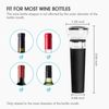 Mafiti Wine Stoppers - 4 Pack Vacuum Pump for Opened Wine Bottles