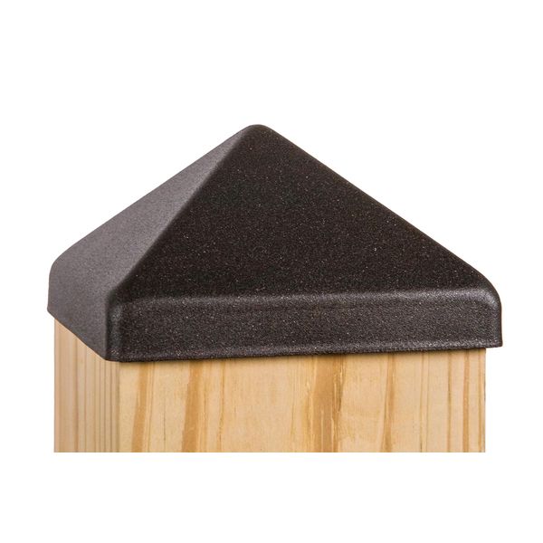 Deck Depot 4x4 Apex Pyramid Post Cap - Matte Bronze (3 12 x 3 12) for Deck and Fence Posts