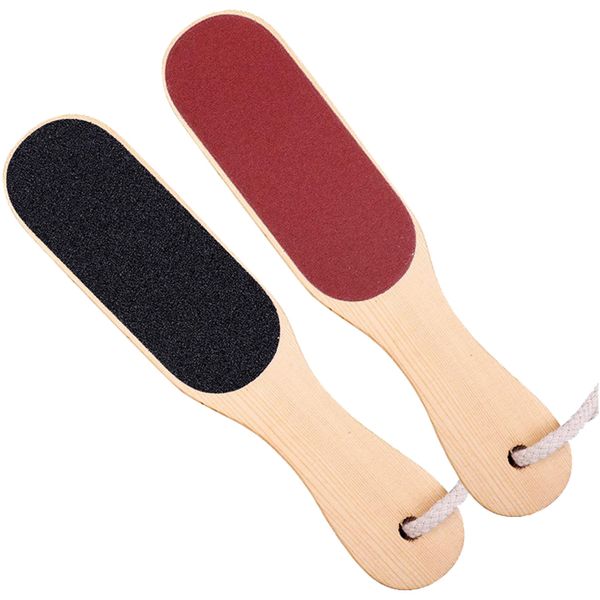 Foot File Double Side Manicure File Callus Remover Pedicure Tool Made of Natural Rubber Wood