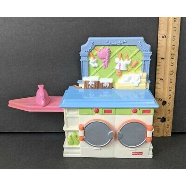 Fisher Price Loving Family Dollhouse Laundry Room Washer Dryer Ironing Board. S2