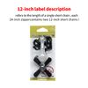 Ceiling Fan Pull Chain, 2 pieces 3mm Diameter Beaded Ball Fan Pull Chain, 12 Inches Fan Pulls Set with Connector (ORB)
