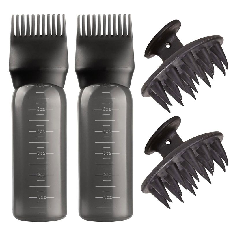 6 oz Large capacity Root Comb Applicator Bottle, Hair dye brushRoot ...