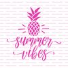 Summer Vibes Pineapple Stencil - Perfect for Bright and Sunny Summer Decor