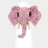 Elephant Ring Large Rhinestone Statement Luck Animal GOLD PINK GREEN 1282