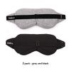 Kimkoo Sleep Mask-Eye Mask for Sleeping, Sleeping Mask Blocking Out Light Perfectly for Women and Men, Soft and Comfortable Blindfold for Travelling, with Pouch (Black+Gray)