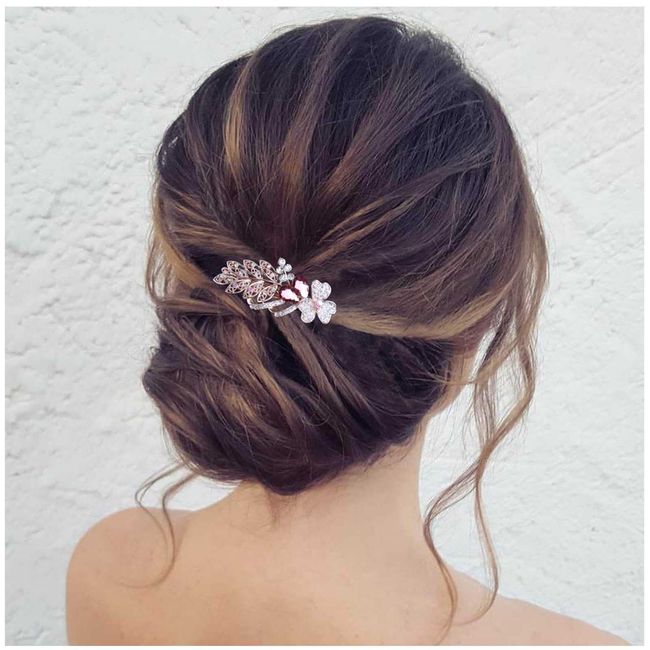 Yheakne Kristall Hochzeit Haarspange Barrette Gold Strass Haarspange Bling Braut Haarspangen Kopfschmuck Cz Kristall Haarspange Glanz Funkelnde Braut Haarzubehör Für Frauen Und Mädchen (lila)