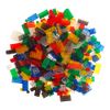Q-Bricks Transparent Building Bricks Set - 300-Piece Crystal-Clear Edition - Includes Reusable Storage Container - Fully Compatible with Other Brands