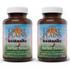 Yerba Prima Great Plains Bentonite Clay Caps Plus Herbal Detox (Pack of 2) - Food Grade - Liver & Colon Cleanse Supplement Capsules