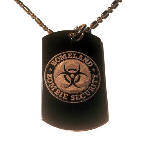 Zombie Outbreak Response Team Zort Z.o.r.t Homeland Security Classic Biohazzard Logo Symbols - Military Dog Tag Luggage Tag Key Chain Metal Chain Necklace