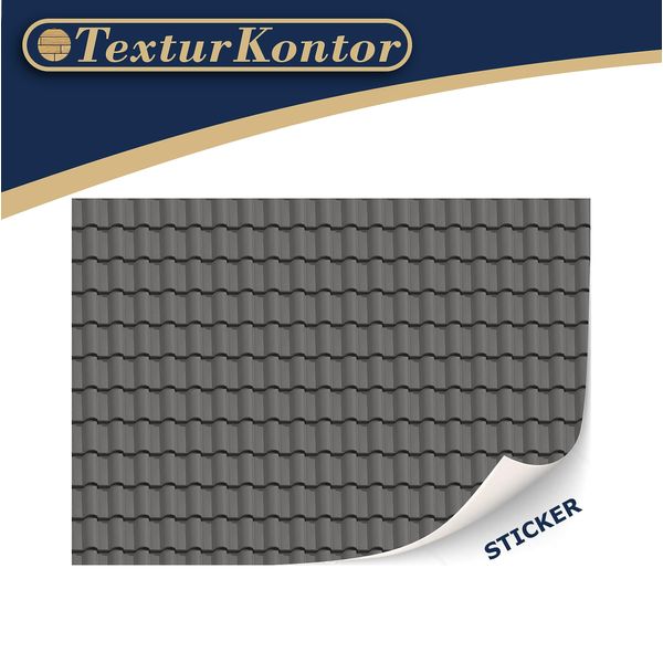 3 Sheets Self-Adhesive Roof Tiles and Shingles for Dollhouses Scale 1:12 (Roof Tiles Black)