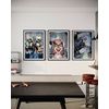 Set of 3 Black Cat Comic Cover Prints (A4 White Frame)