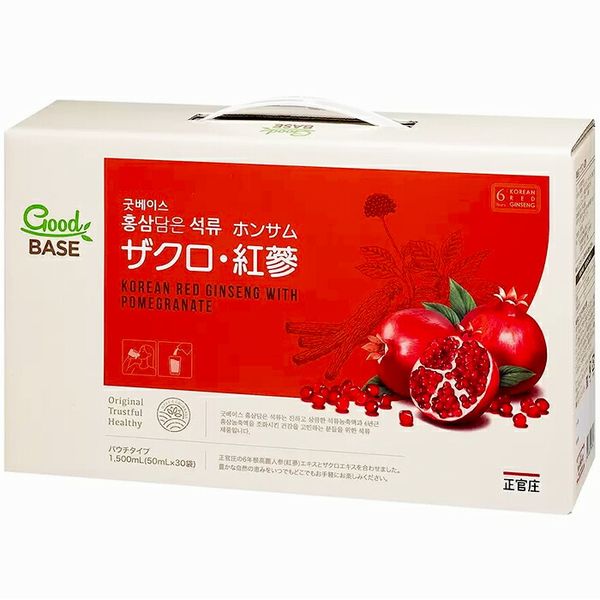 ≪50ml x 30 bags≫ Cheong Kwan Jang Pomegranate and Red Ginseng GoodBASE (10 bags x 3 boxes) Seikansho Hongsam Pomegranate Supplement Red Ginseng 6-year-old Korean Ginseng Korean Ginseng Red Ginseng Drink Korean Ginseng Drink Health Drink Nutritional Drink 