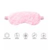 Silver Cloud Pink Fluffy Satin Sleep Eye Mask