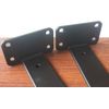 8 Pack 6 inch Black L Shelf Bracket 1/5 Inch Thicked Floating Hidden Shelf Tool