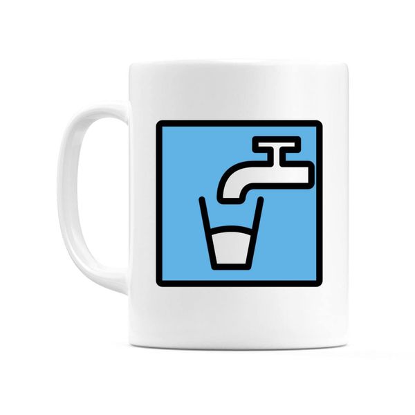 WeDoMugs Potable Water Graphic Icon Ceramic 11oz Coffee Tea Gift Mug Cup