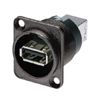 Neutrik NAUSB-W-B Panel Mount Reversible USB GenderChanger Type AB Black Adapter