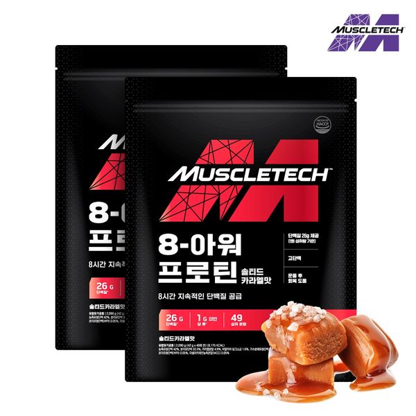 Muscletech 8-Hour Protein Salted Caramel Flavor 2 090g (42g x 49 times), 2090g*1EA, 1EA