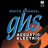 GHS White Bronze - WB-M - Acoustic/Electric Guitar String Set, Medium, .013-.056