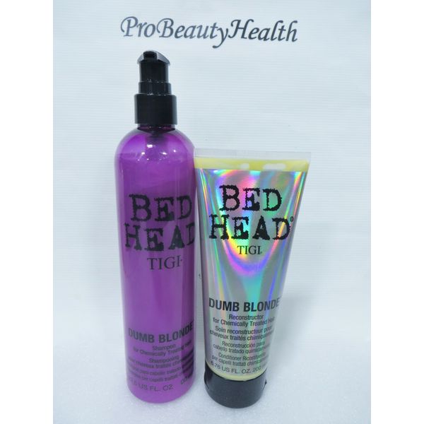 TIGI BEAD HEAD DUMB BLONDE Shampoo 13.5 OZ & Reconstructor 6.76 oz